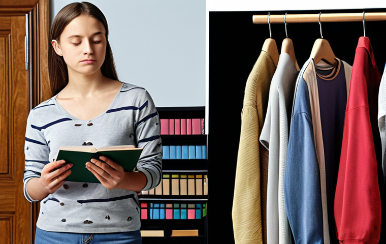 **

A person contemplating the difference between spending money on clothes versus education, visualizing short-term satisfaction versus long-term growth.

**